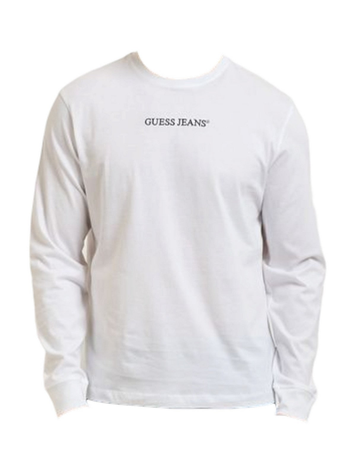 GUESS T-shirt Uomo GJ LS CN REG EMBRO TEE M5RI84 K8HM0 G011 PURE WHITE