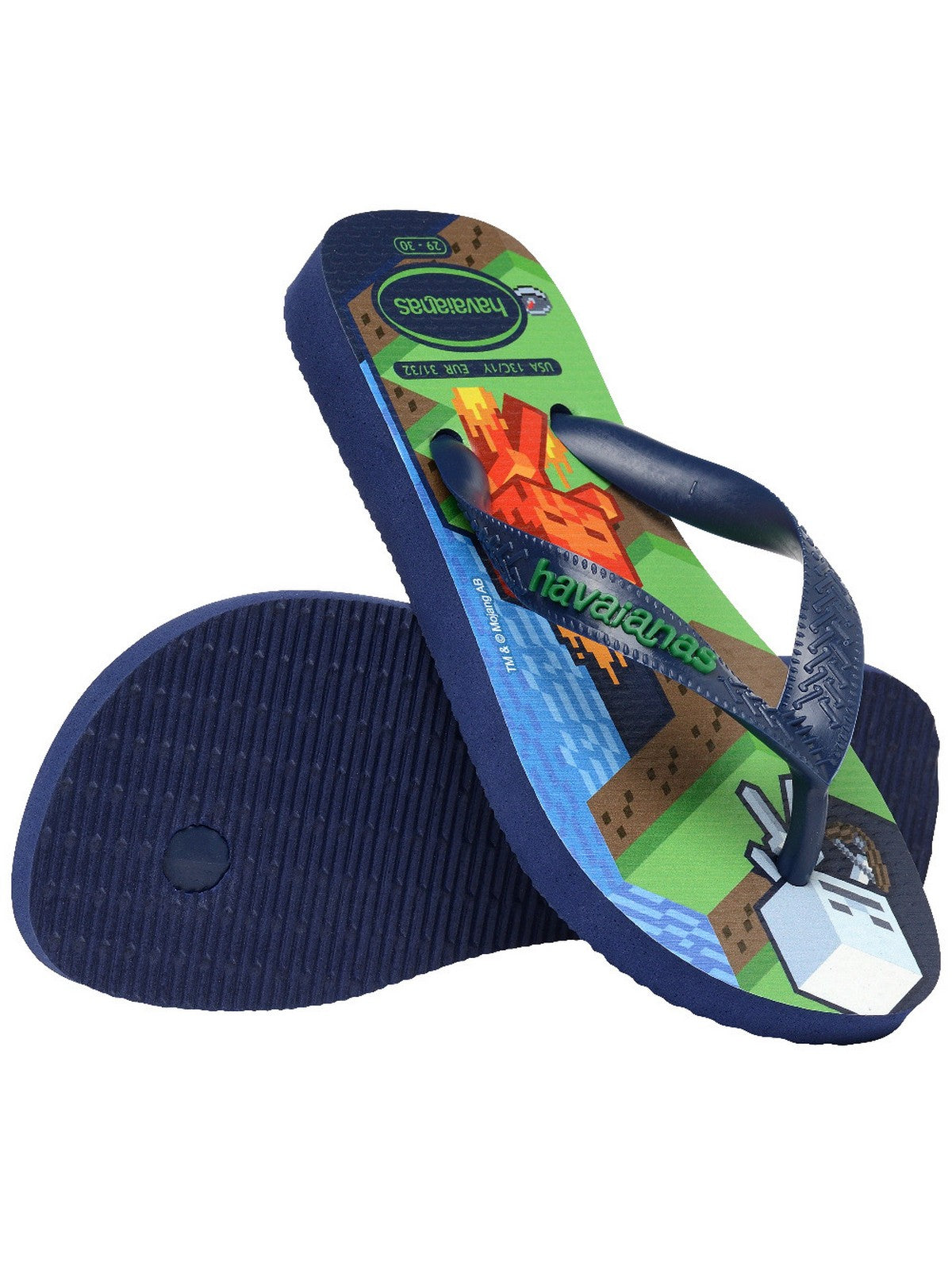 HAVAIANAS Infradito Bambini e ragazzi Hav. Kids minecraft 4145125.0555 Blu gioboutiqueweb