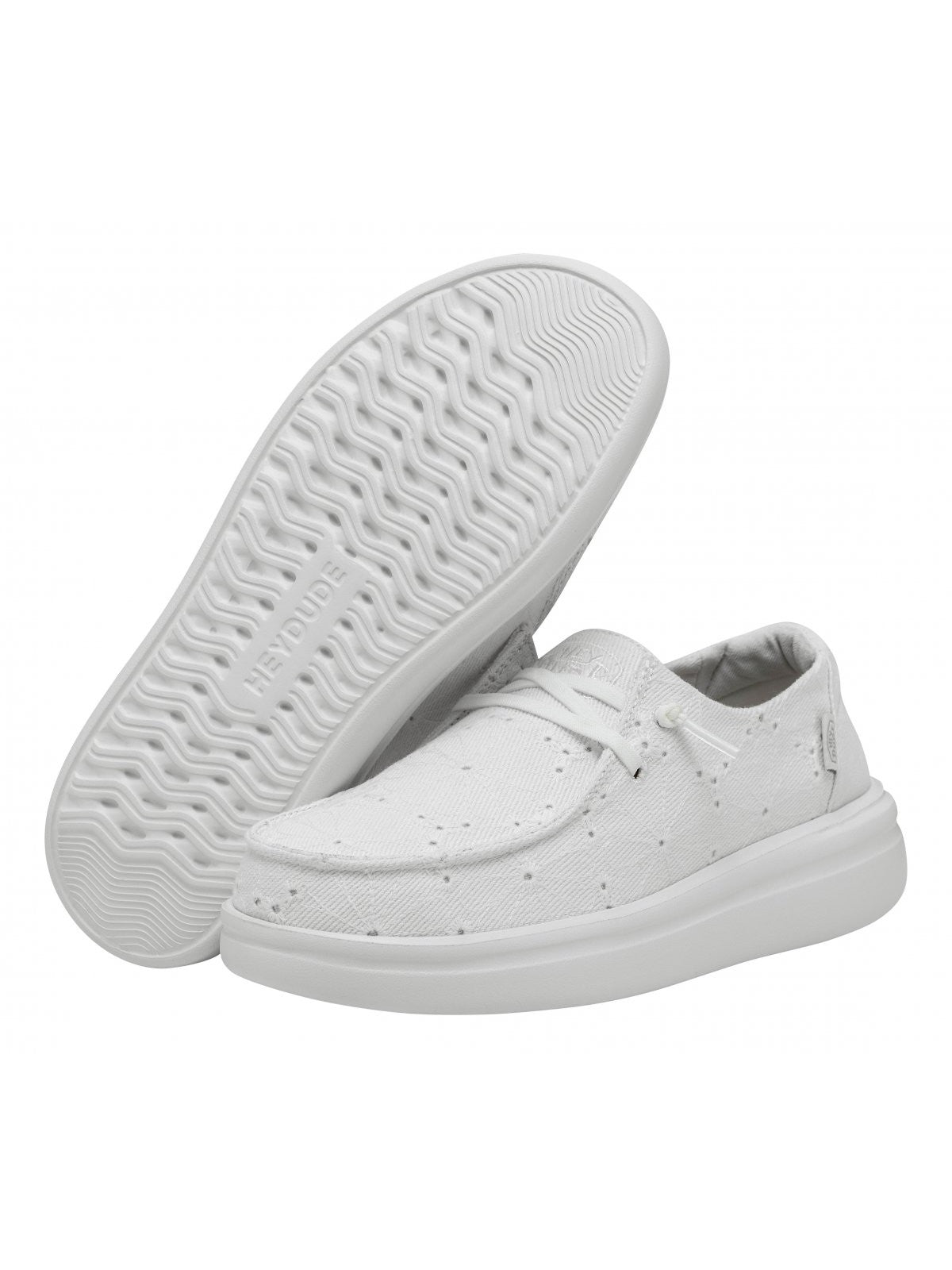 HEY DUDE Mocassins Femme Wendy Rise Eyelet W HD.40075 9CT Blanc