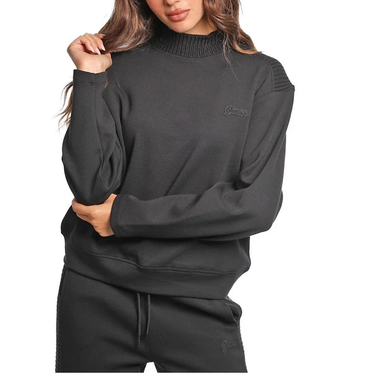 GUESS SPORT Felpa Donna  V5BQ13 K1981 JBLK Jet Black A996