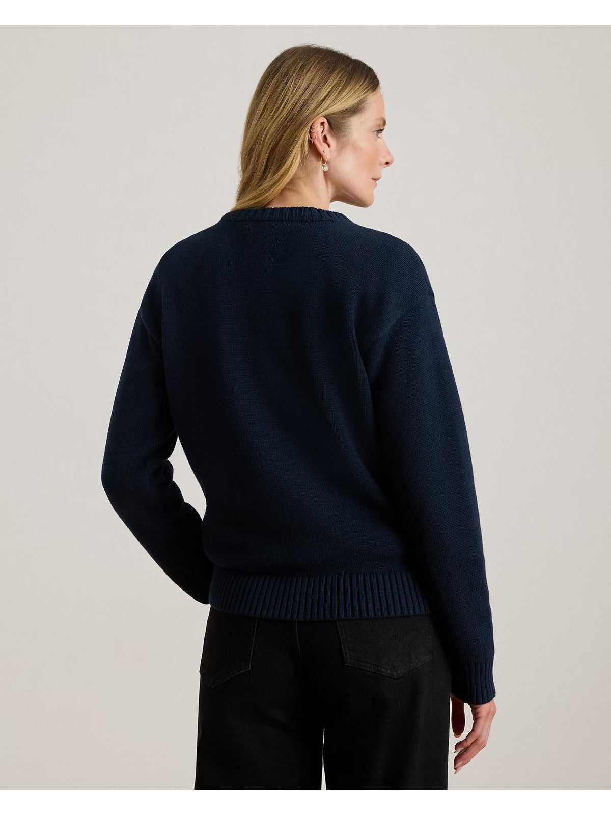 LAUREN RALPH LAUREN Maglione Donna RIEDNEE-LONG SLEEVE-PULLOVER 200P02075 001 LAUREN NAVY
