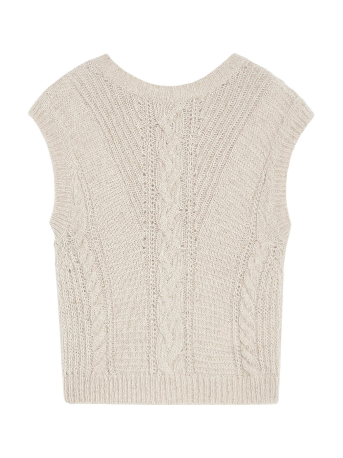 MAX MARA Gilet Donna TAFFY 2526356032600 001 BEIGE LUREX