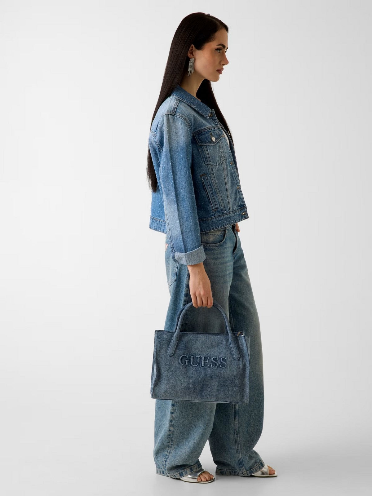 GUESS Borsa Donna JODI TOTE HWDM97 69220 DMU DENIM MULTI