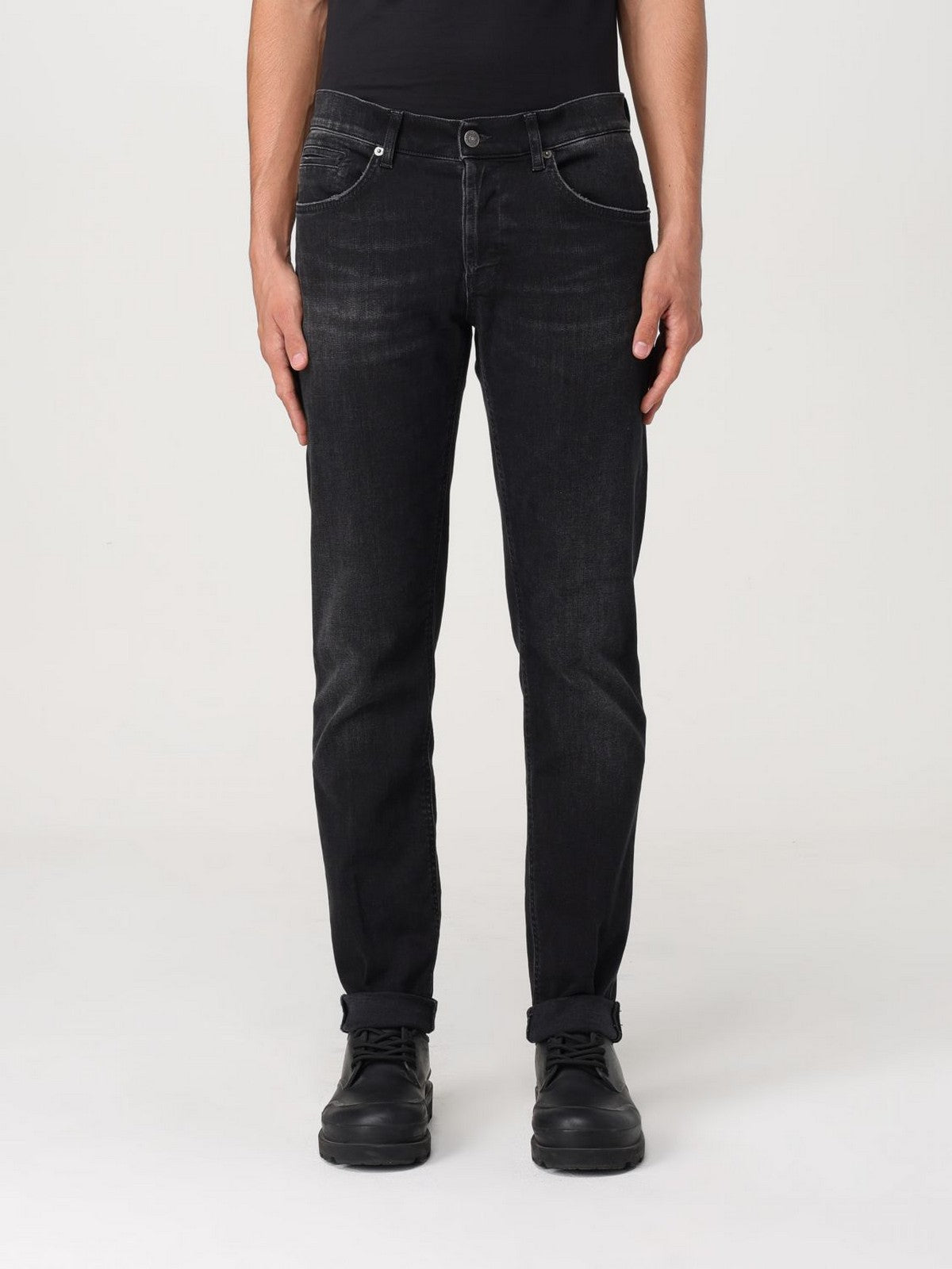 DONDUP Jeans Uomo PANTALONE GEORGE UP232 DSH337U HU3 999 Nero gioboutiqueweb