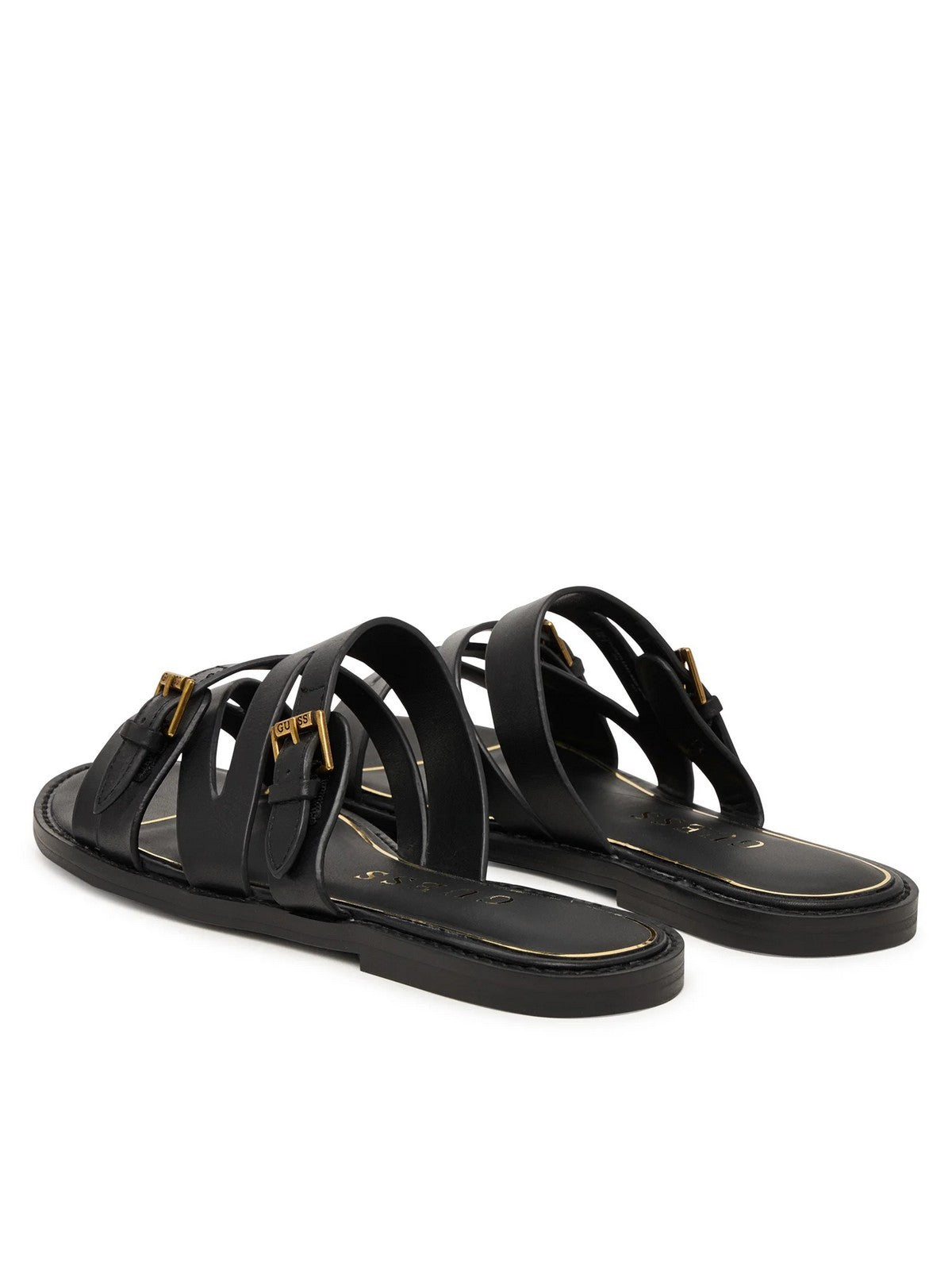 GUESS Sandalo Donna GRAYDEN FLJGRY LEA03 BLACK BLACK