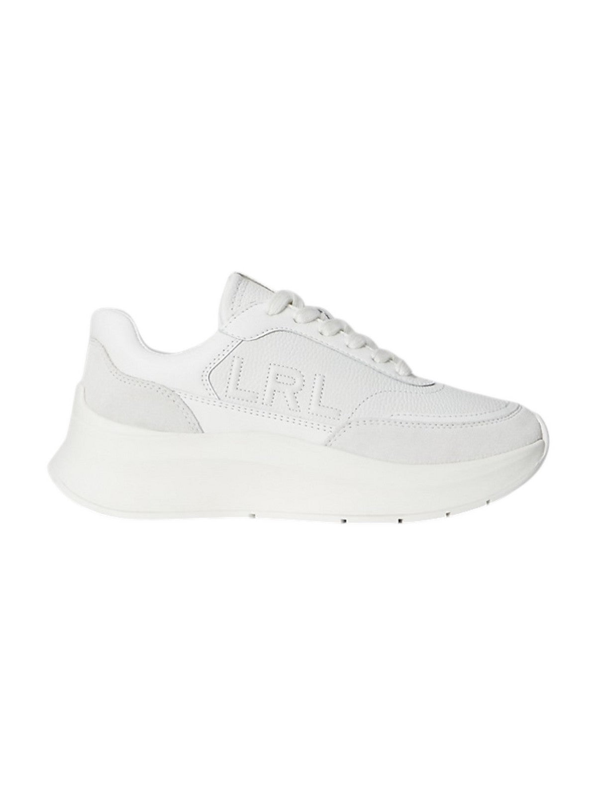 LAUREN RALPH LAUREN Sneaker Donna FRANKY-SNEAKERS-LOW TOP LACE 802969384 001 SNOW WHITE/BIANCO gioboutiqueweb