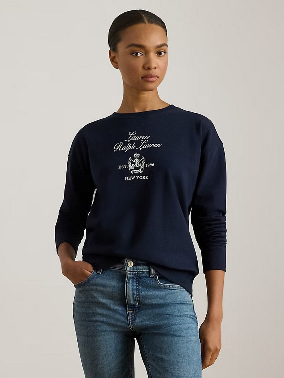LAUREN RALPH LAUREN Felpa Donna KAPPY-LONG SLEEVE-SWEATSHIRT 200P03726 001 LAUREN NAVY