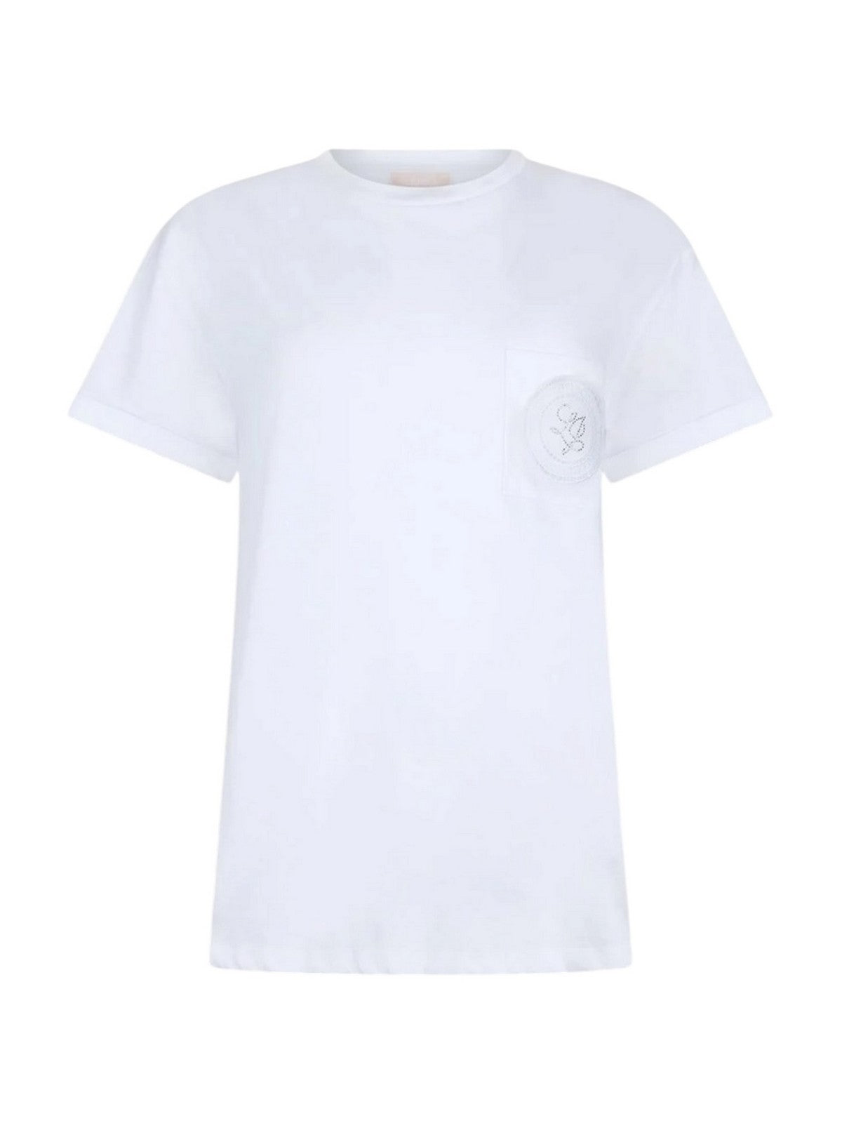 LIU JO WHITE T-shirt Donna  WA6372JS923 P9333 Bco LJ embr.fashion