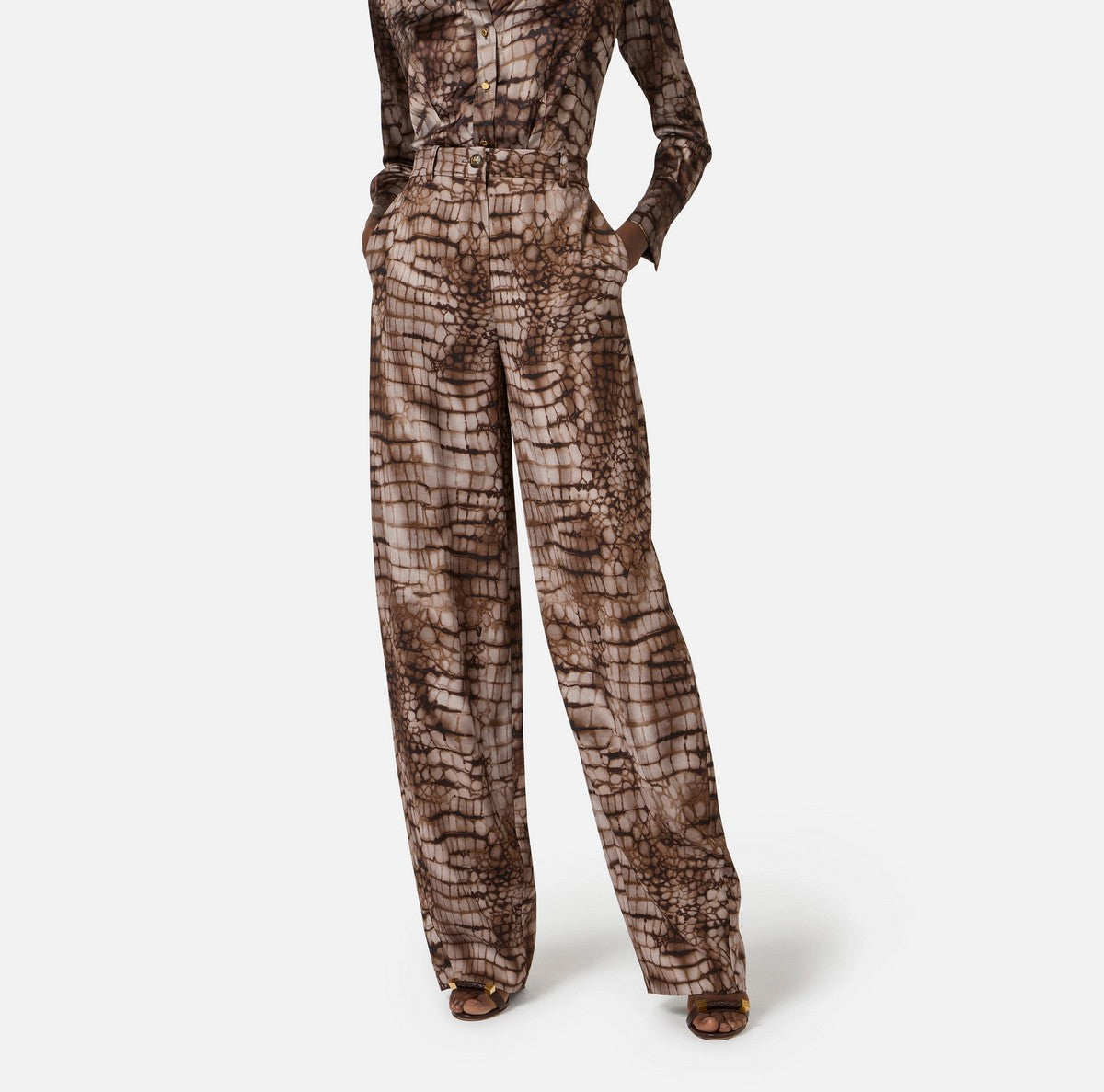 ELISABETTA FRANCHI Pantalone Donna  PA16261E2 644 CACAO