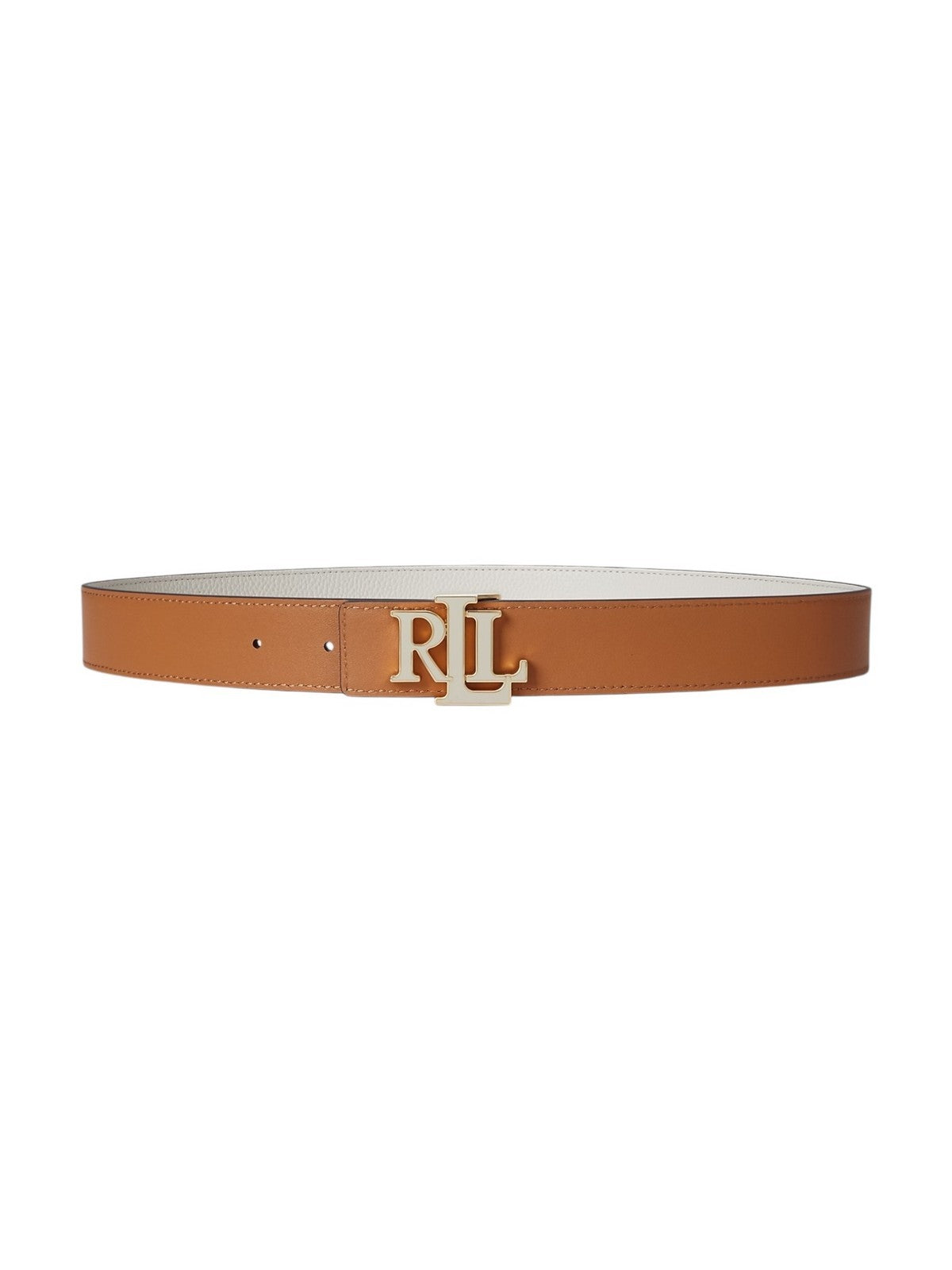 LAUREN RALPH LAUREN Cintura Donna REV LRL 30-BELT-MEDIUM 412P04417 003 SOFT WHITE/CLASSIC CARAMEL