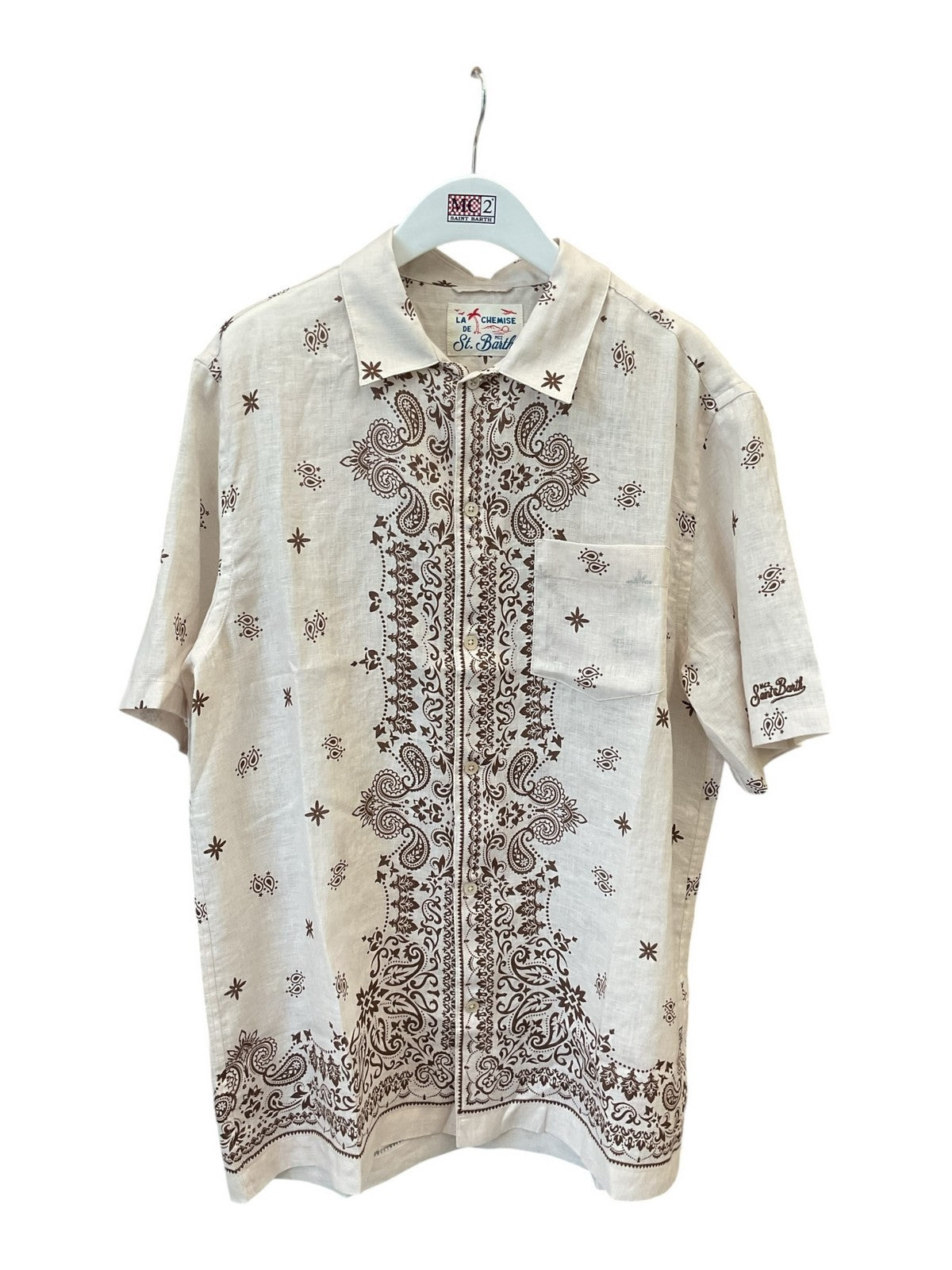 MC2 SAINT BARTH Camicia Uomo  SIFNOS PLACED 07980L LINEN BANDANNA PAISLEY 11