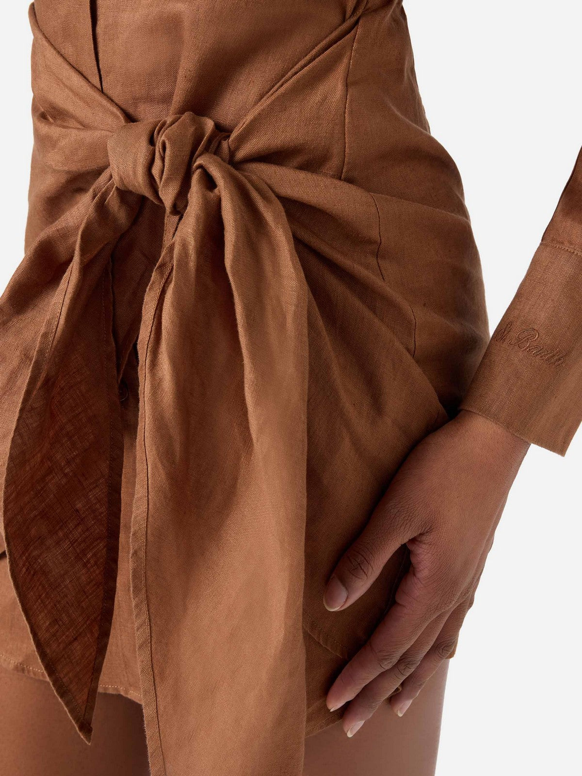 MC2 SAINT BARTH Abito Donna  RAVI 00121L LINEN 18 BROWN