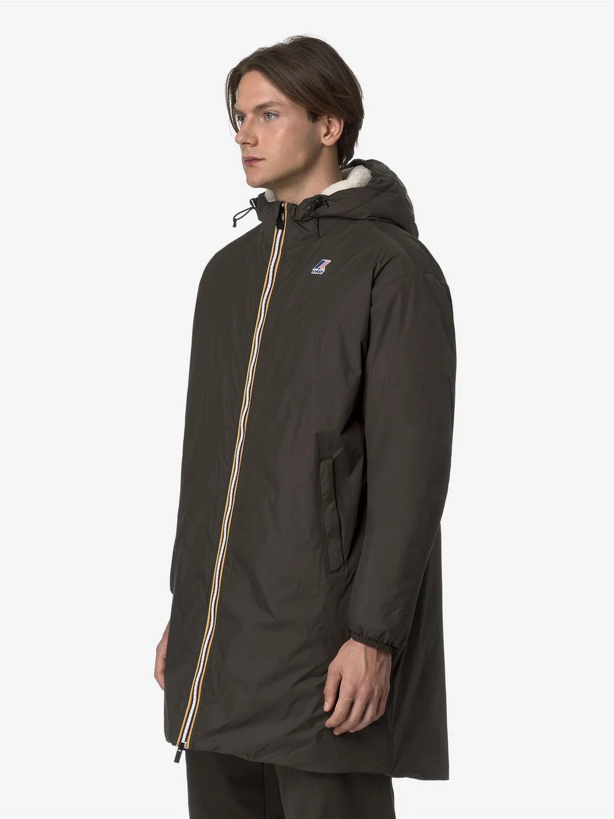K-WAY Giubbino Uomo LE VRAI 4.0 EIFFEL EAST ORSETT K21516W XRG Black Olive