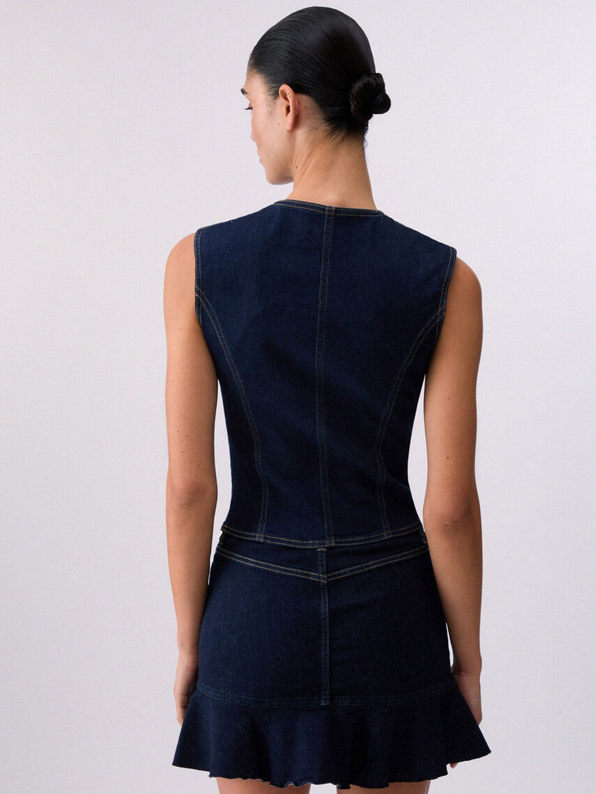 LIU JO BLUE DENIM Gilet Donna  UA6345D4925 77000 NORMAL WASH