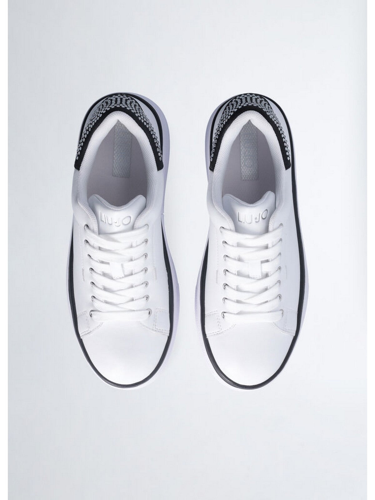 LIU JO Sneaker Donna SELMA 16 BA5101PX190 S1005 LEATHER/SATIN WHITE/BLACK gioboutiqueweb