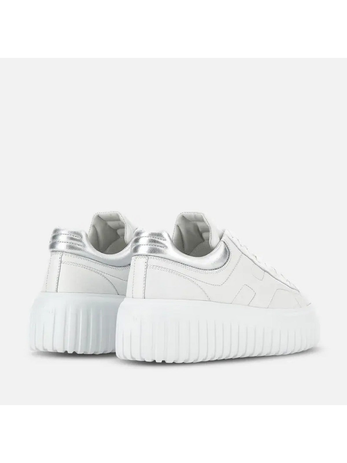 HOGAN Sneaker Donna H-STRIPES ALLACCIATO H HXW6450FC60KU00351 B001(BIANCO)+B200(ARGENTO) gioboutiqueweb