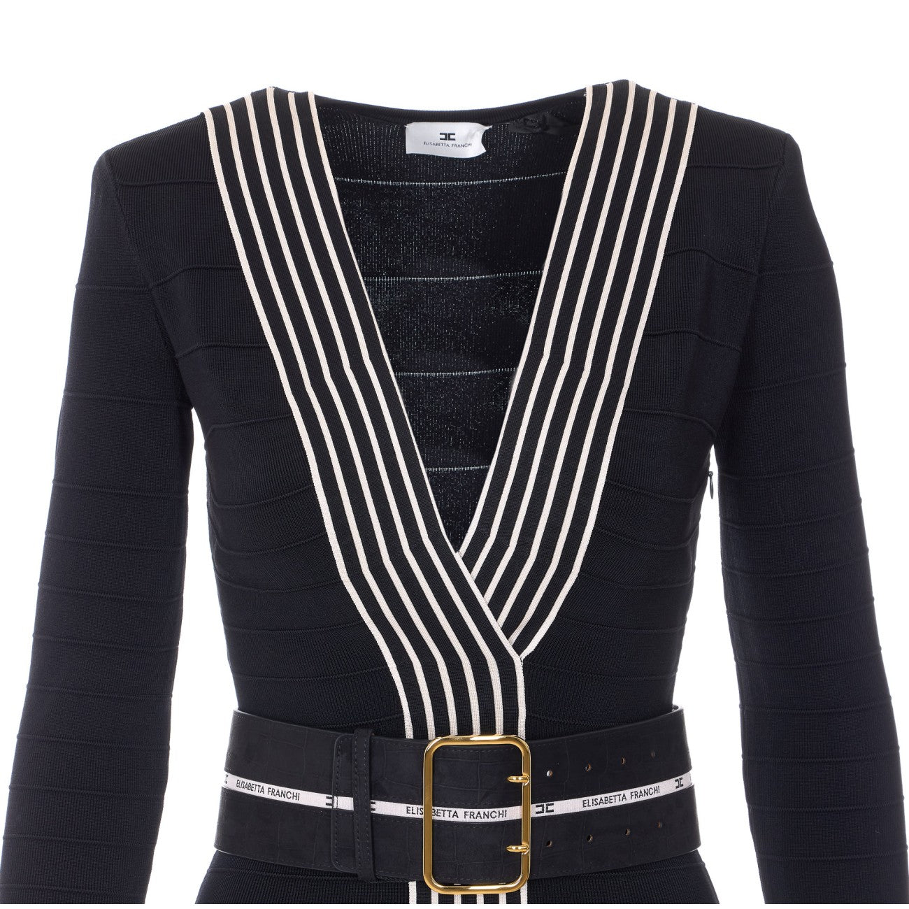 ELISABETTA FRANCHI Abito Donna  AM01S61E2 685 NERO/BURRO