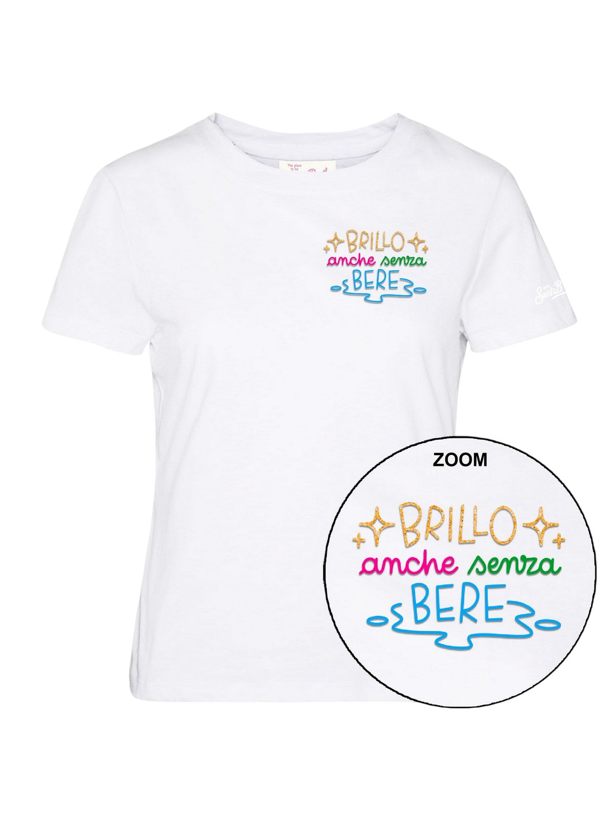 MC2 SAINT BARTH T-shirt Donna  EMILIE 09155L BRILLO SENZA BERE 01N EMB
