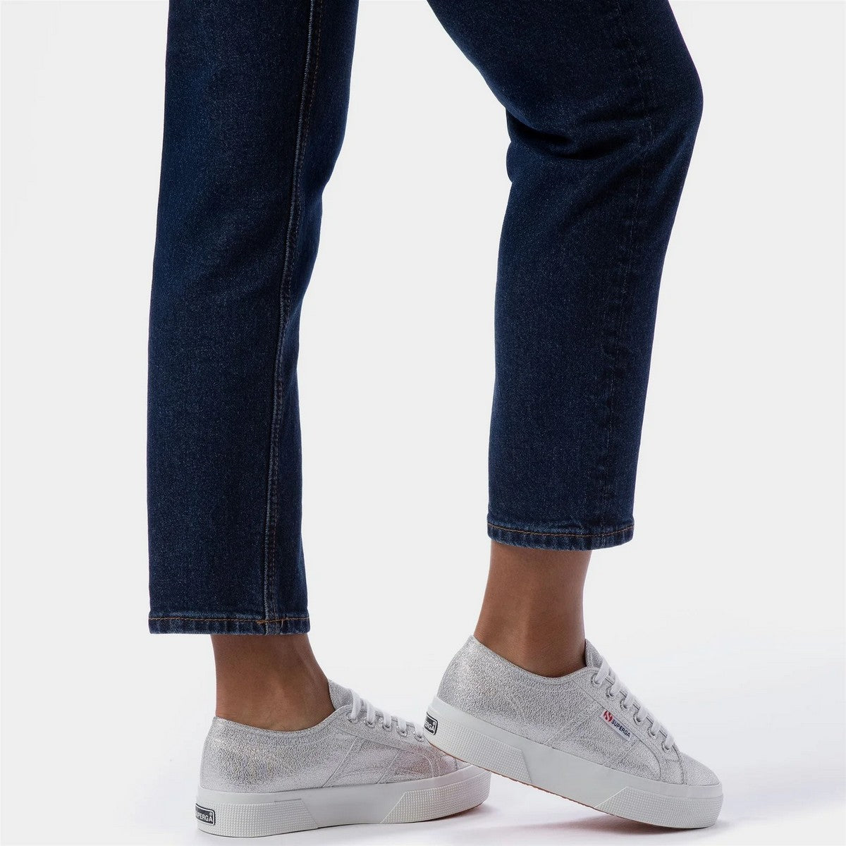 SUPERGA Sneaker Donna 2740 PLATFORM LAME S6128SW 031 GREY SILVER