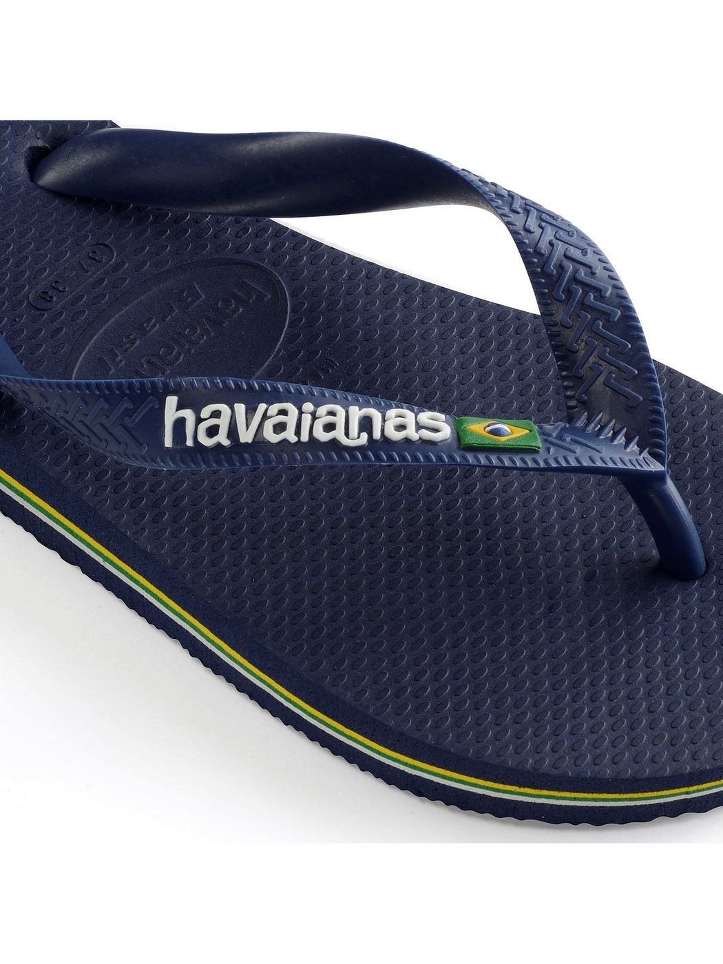 HAVAIANAS Tongs adultes unisexes Hav. Logo Brésil 4110850.0555 Bleu