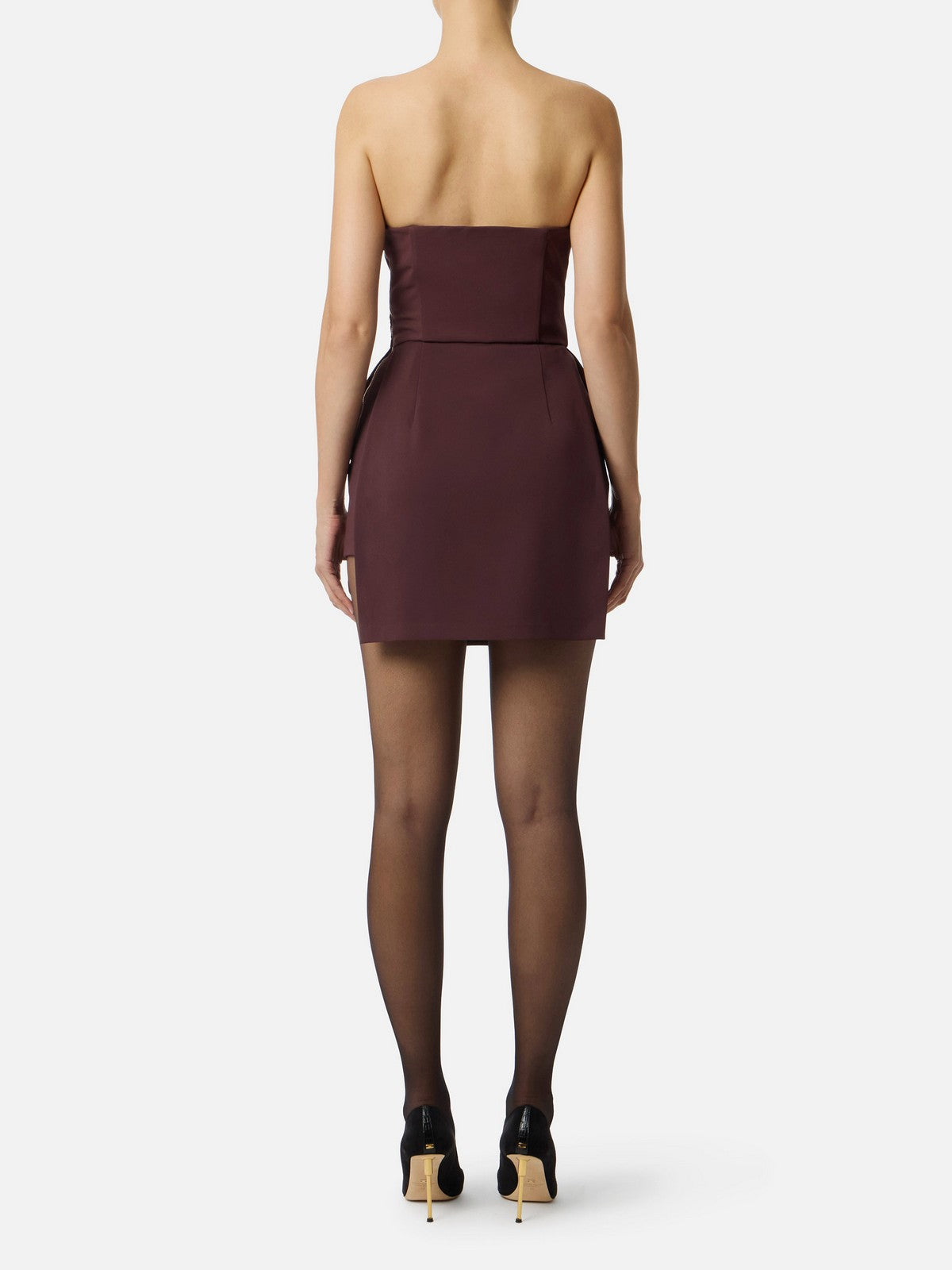 ELISABETTA FRANCHI AB82457E2 EA4 Merlot Frau Kleid