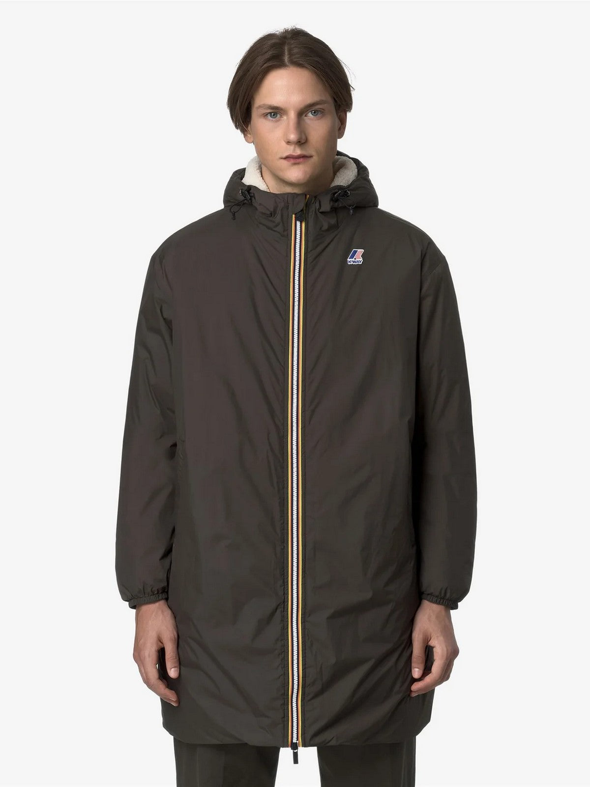 K-WAY Giubbino Uomo LE VRAI 4.0 EIFFEL EAST ORSETT K21516W XRG Black Olive