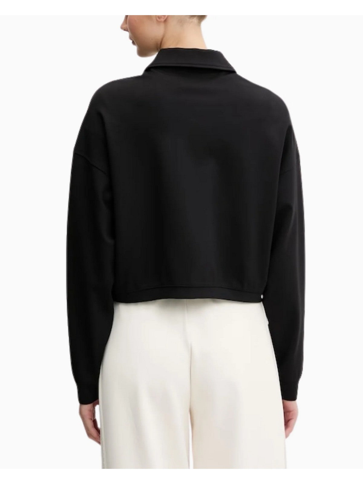 GUESS SPORT Felpa Donna ANNIE CROP FULL ZIP JACKET V6RQ17 KD822 JBLK Jet Black A996