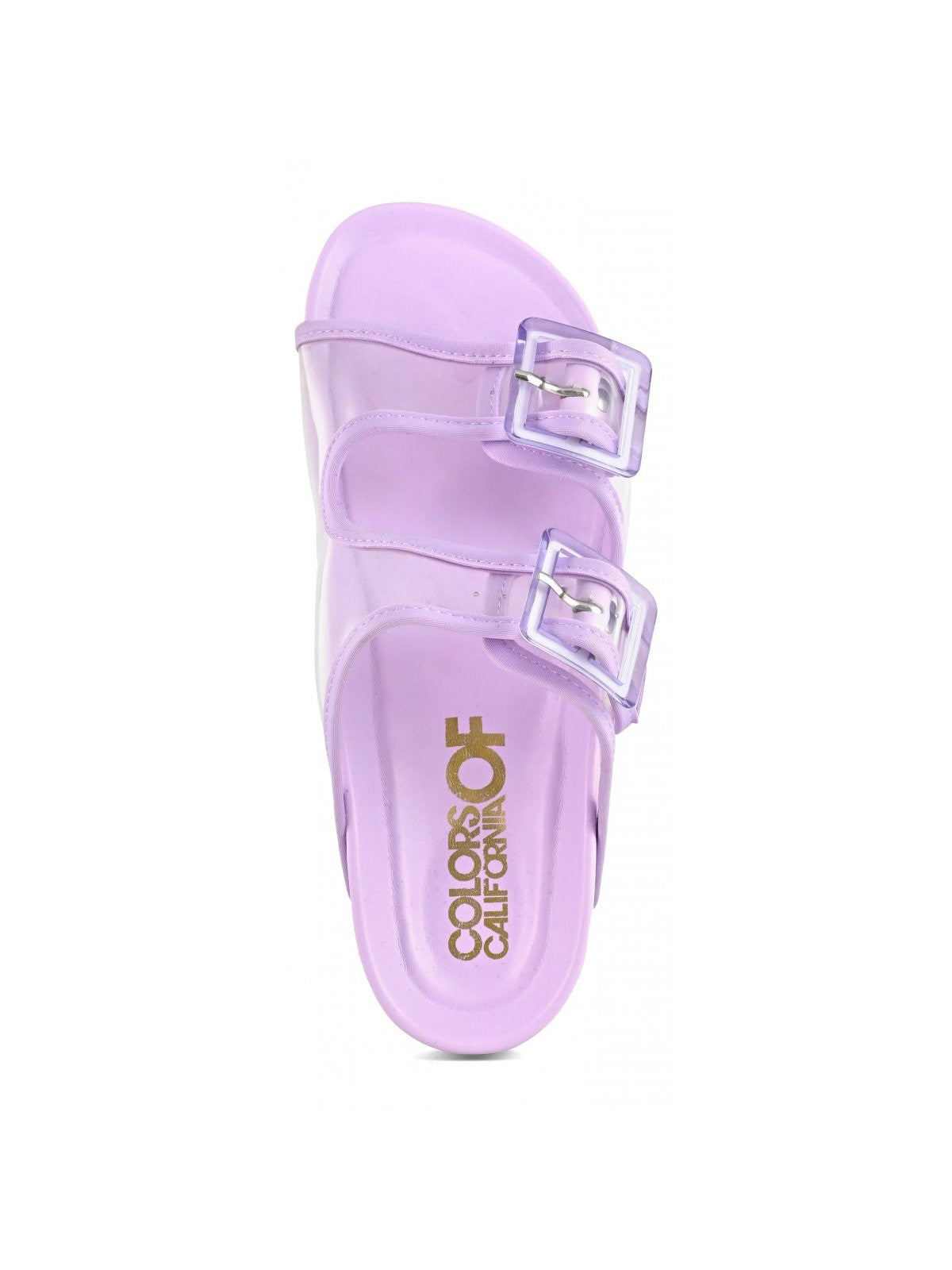 Colors of California Sandal Woman Dos hebillas de sandalia de plexi HC.Bio404 lil viola