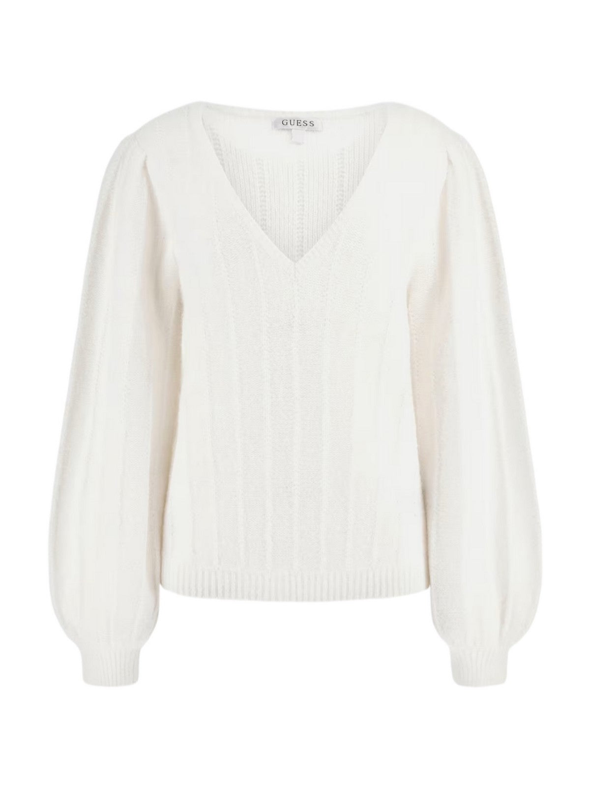 GUESS Maglione Donna LS VN MADELINE TEXTURE SWTR W4BR0N Z3LG0 G1O6 Bianco gioboutiqueweb