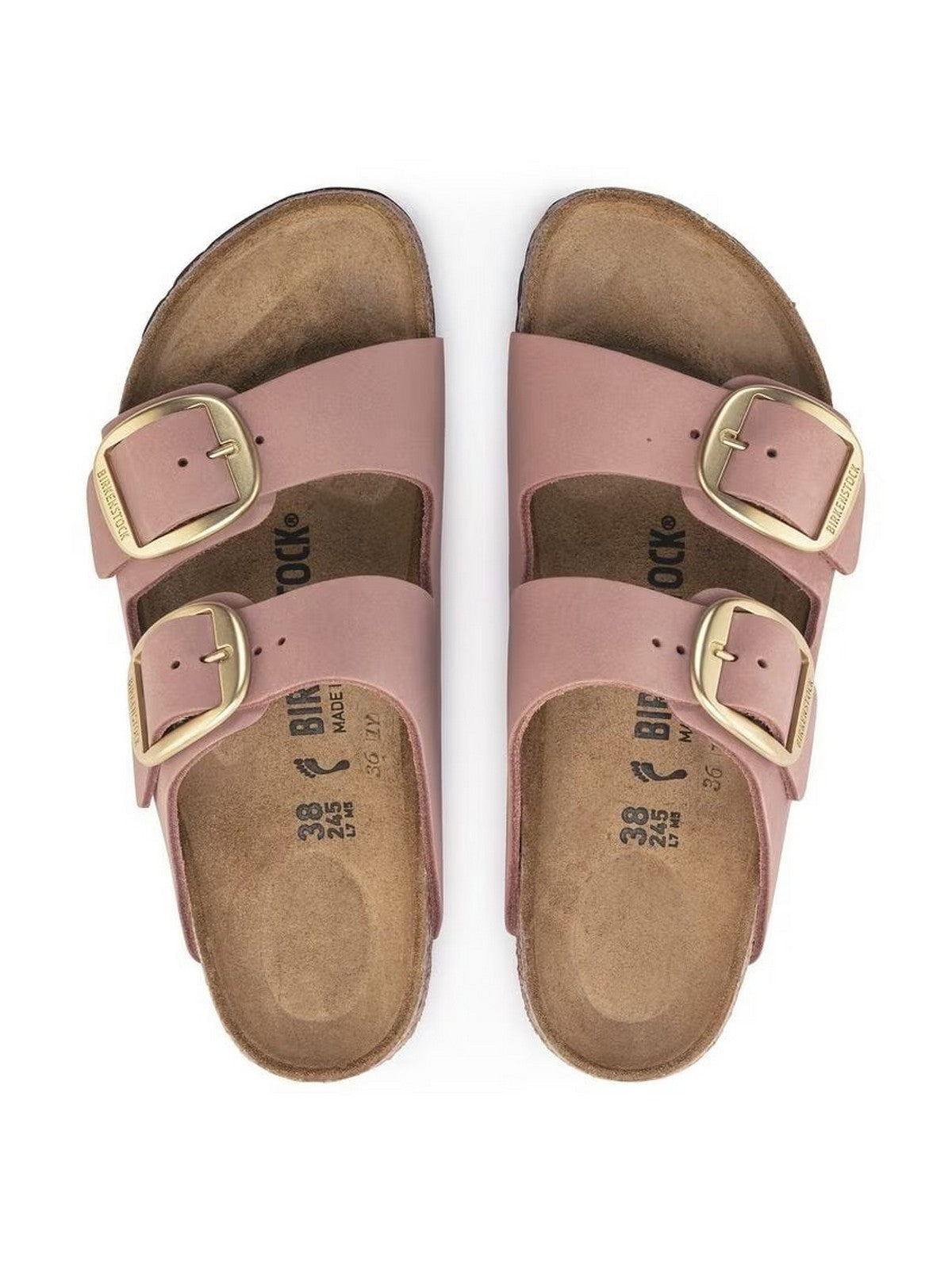 BIRKENSTOCK Sandalo Donna Arizona Big Buckle old rose, Nubuck Leather 1024074 Rosa gioboutiqueweb