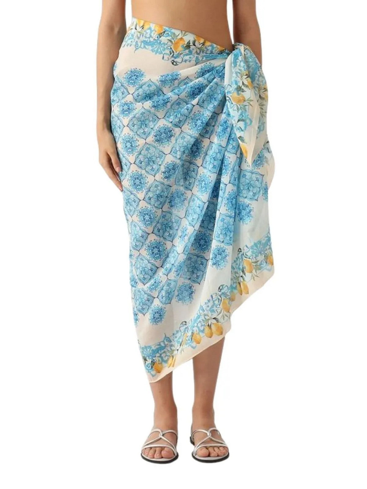 MC2 SAINT BARTH Pareo Donna  THAITI 09736L SILK VOILE LEMON MAJ 34
