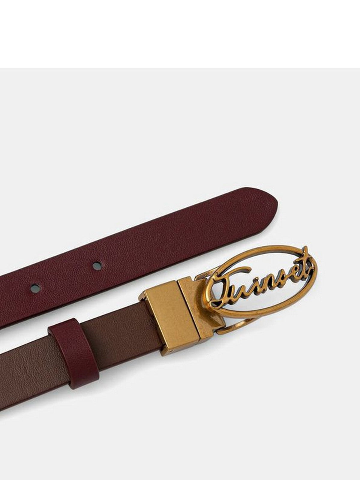 TWINSET Cintura Donna SNAP ACTION BUCKLE' BELT 252TA403A 12679 BIC.WINETASTING/TESTA DI MORO