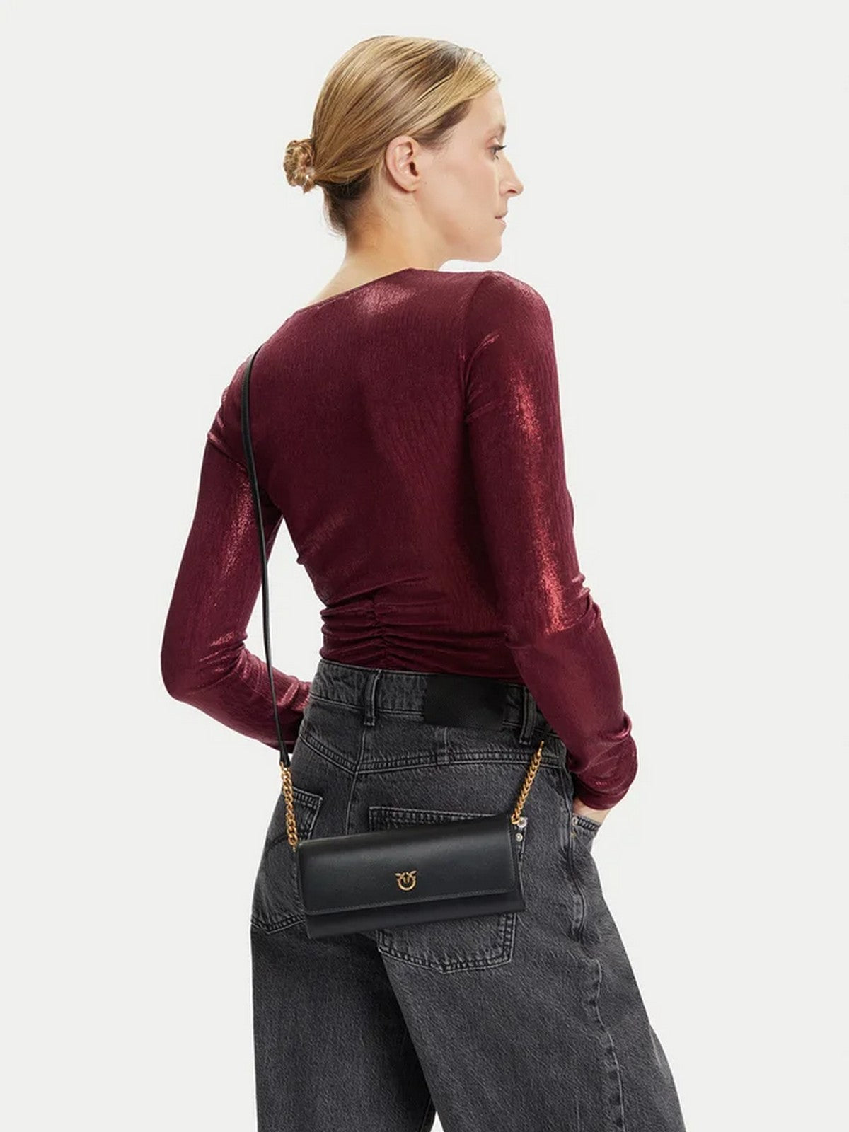 PINKO Portafoglio Donna LOVE TINY BIRDS WALLET C 103765-A0F1 Z99Q NERO-ANTIQUE GOLD gioboutiqueweb