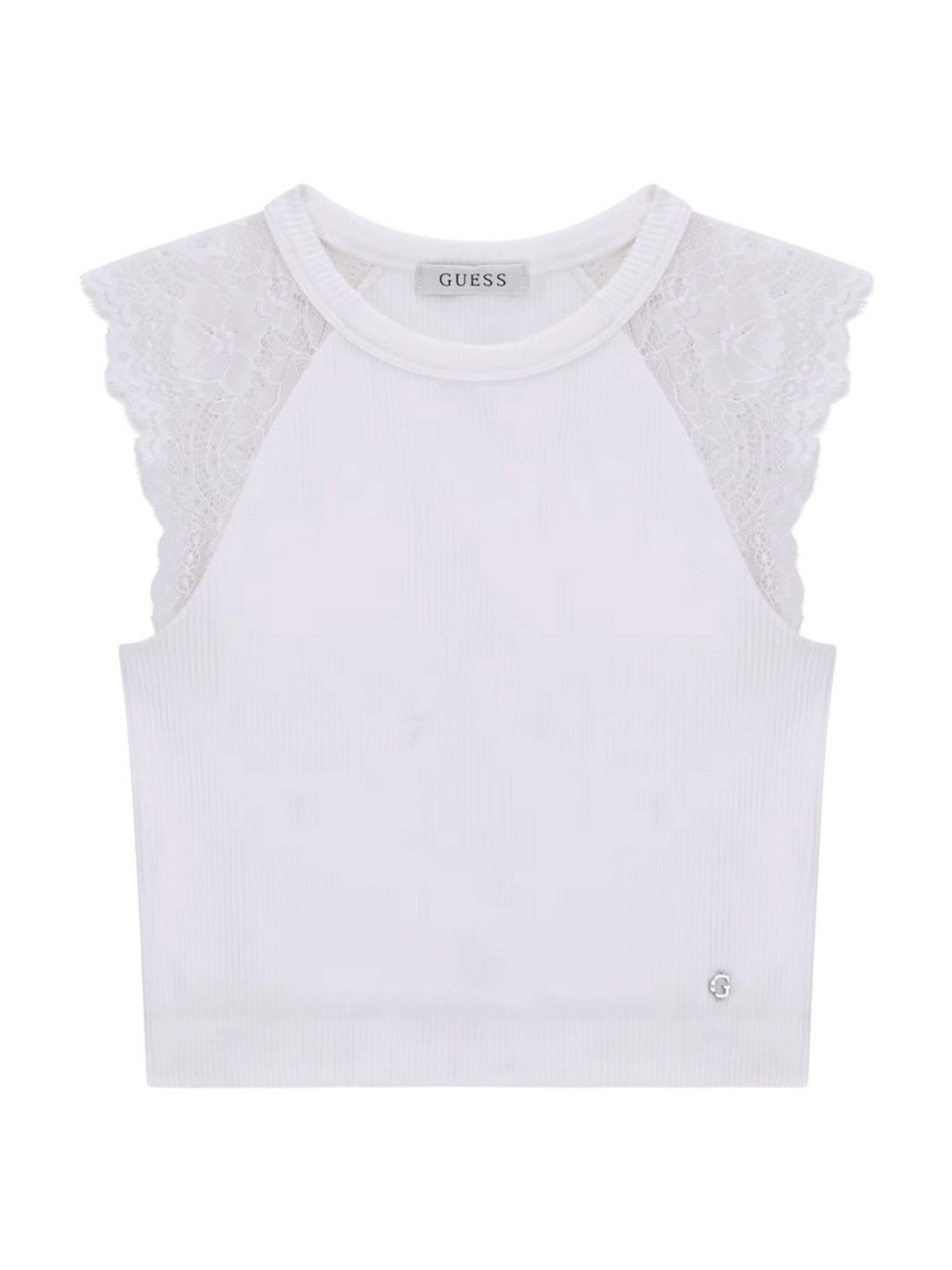 GUESS Top Donna MILLIE SEAMLESS LACE SWTR TOP W6GZ01 Z0606 G011 PURE WHITE