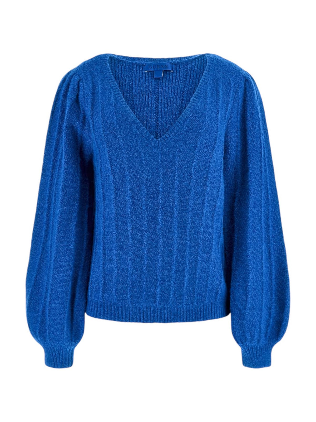 GUESS Maglione Donna LS VN MADELINE TEXTURE SWTR W4BR0N Z3LG0 G7N9 Blu