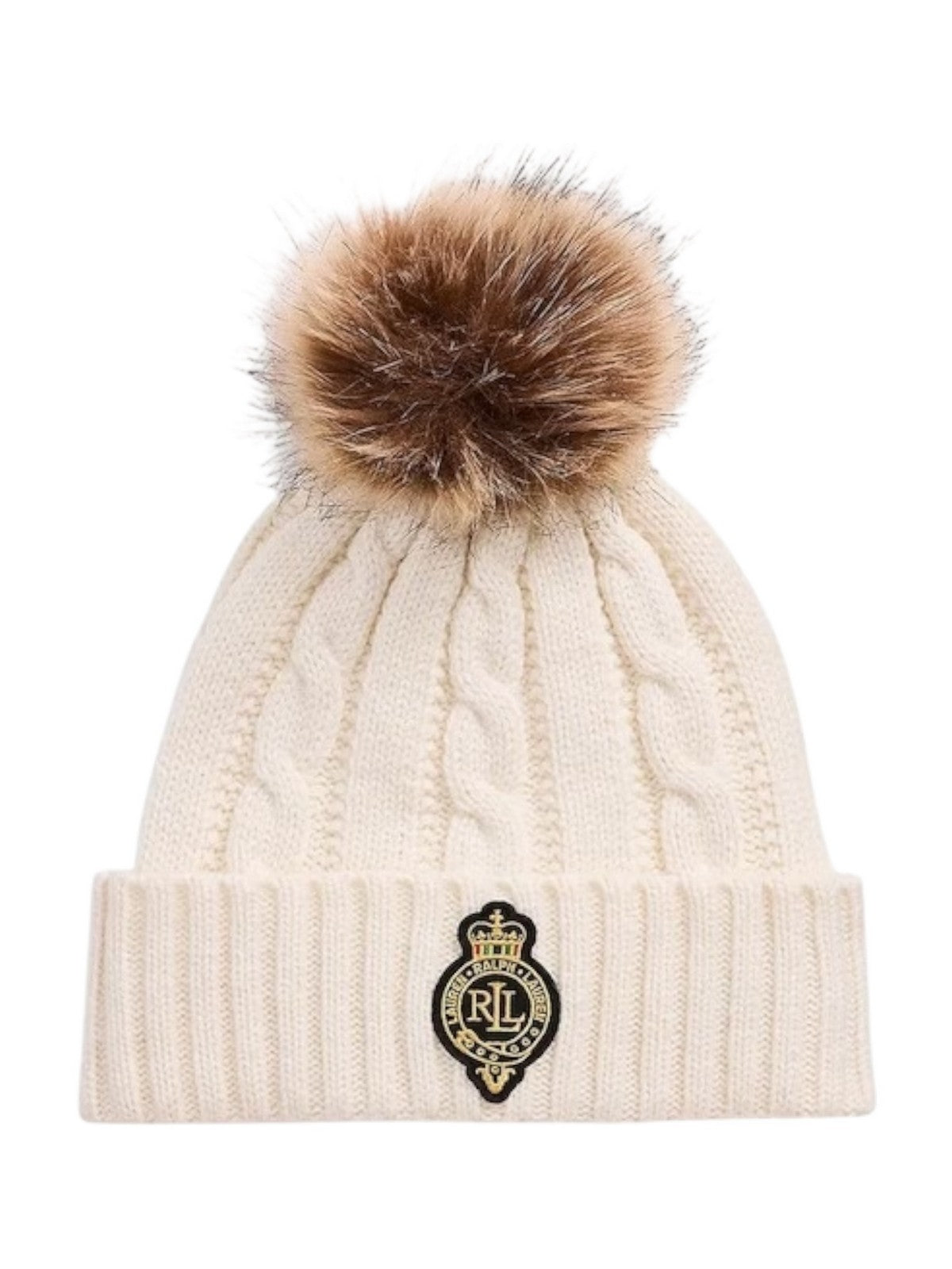 LAUREN RALPH LAUREN Cappello Donna CBL CRST PTC-HAT 454P04455 001 CREAM gioboutiqueweb