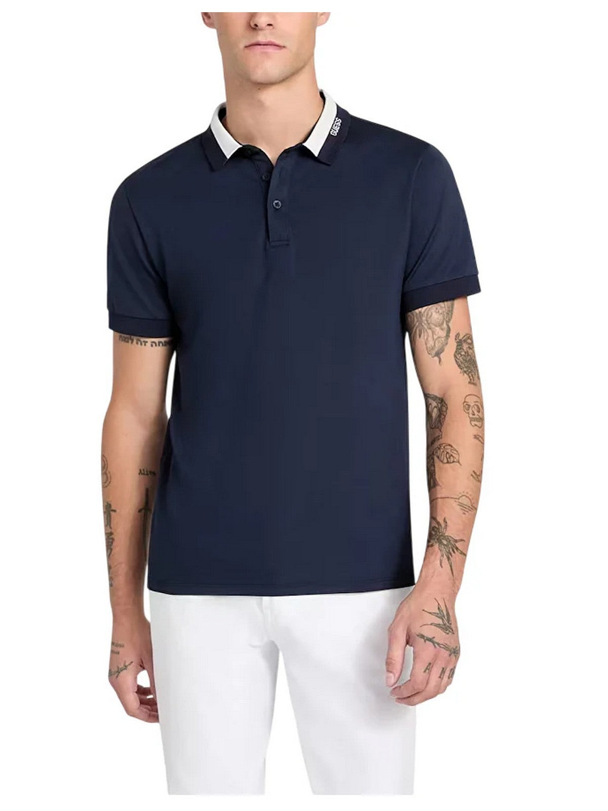 GUESS Polo Uomo SS PAUL GUESS COLLAR POLO M6RP47 KARS2 G7V2 SMART BLUE