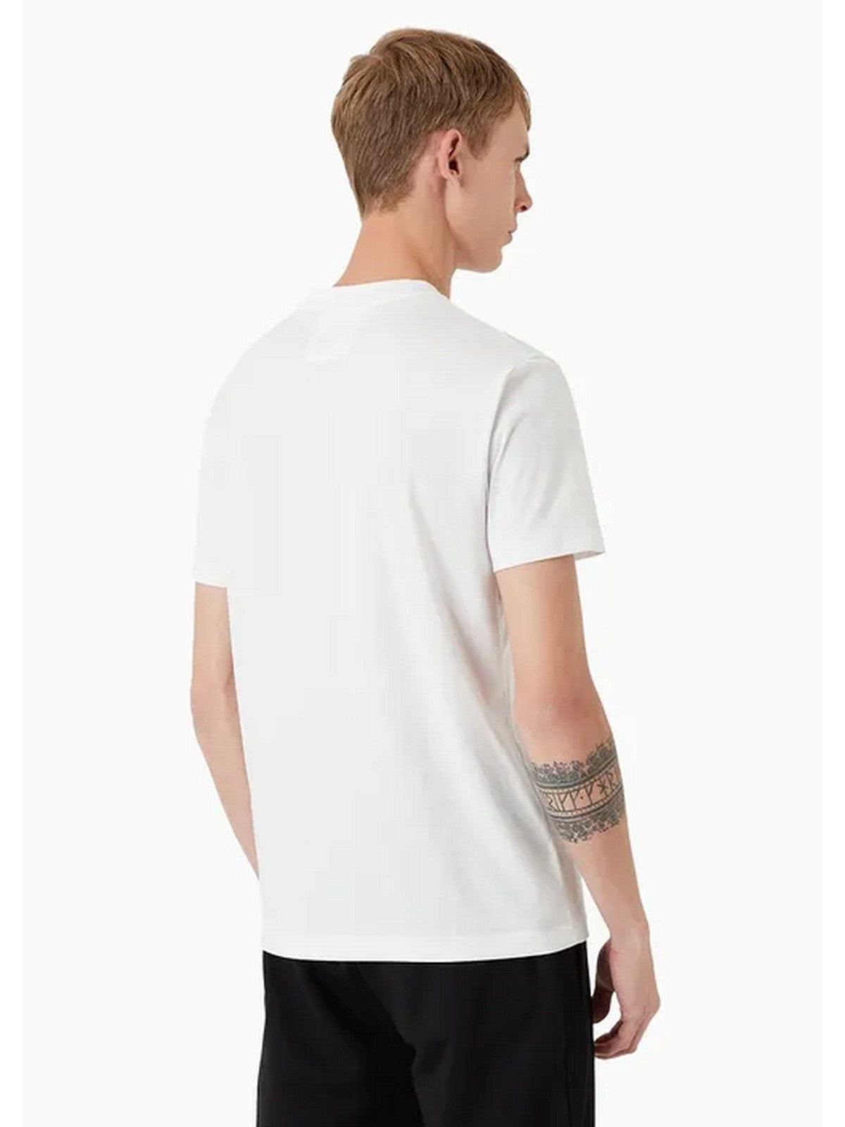 Emporio Armani camisetas y poste para hombres 8n1tn5 1jpzz 0146 blanco