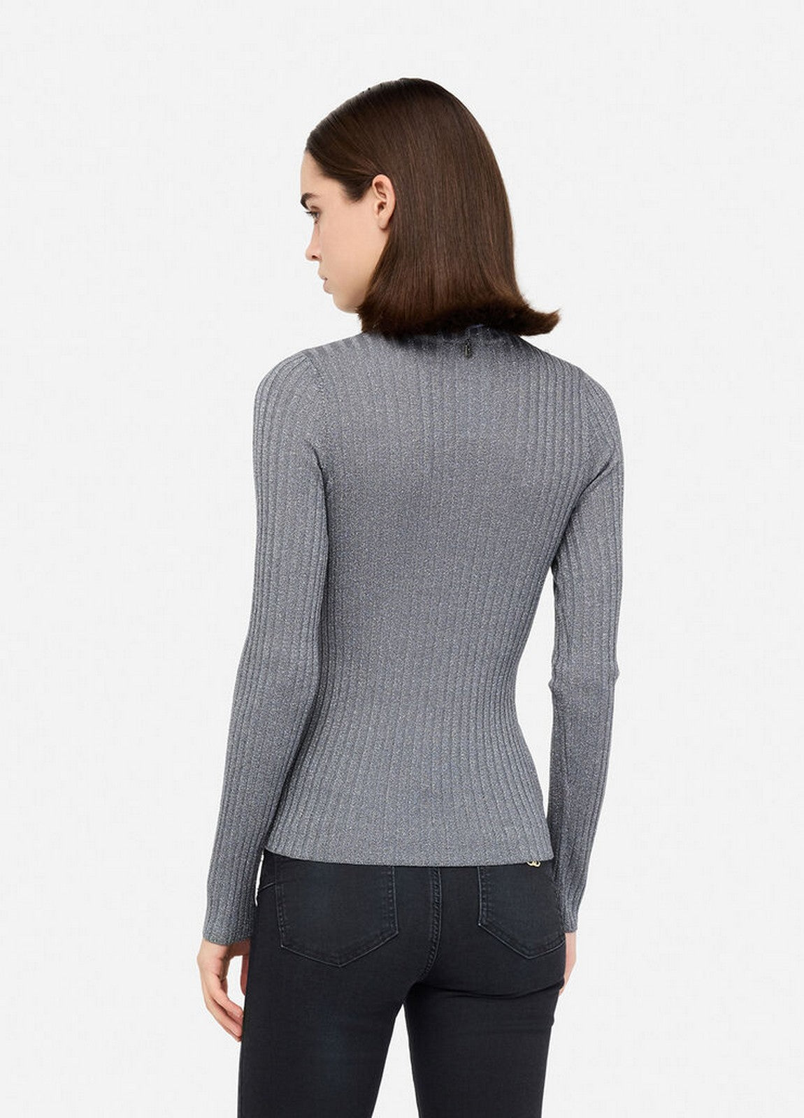 LIU JO WHITE Maglione Donna  MF5389MS46J 04020 Antracite met.