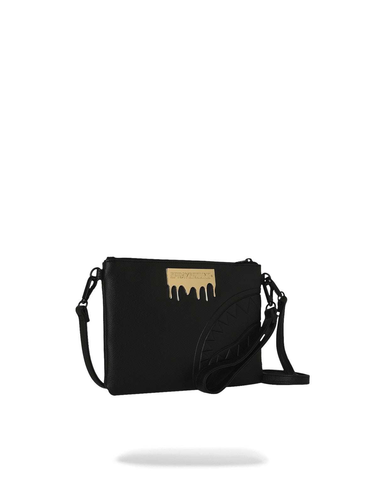 SPRAYGROUND Pochette Unisex adulto GOLD BRICK LUX CROSSBODY POUCHETTE 910B9044NSZ Nero