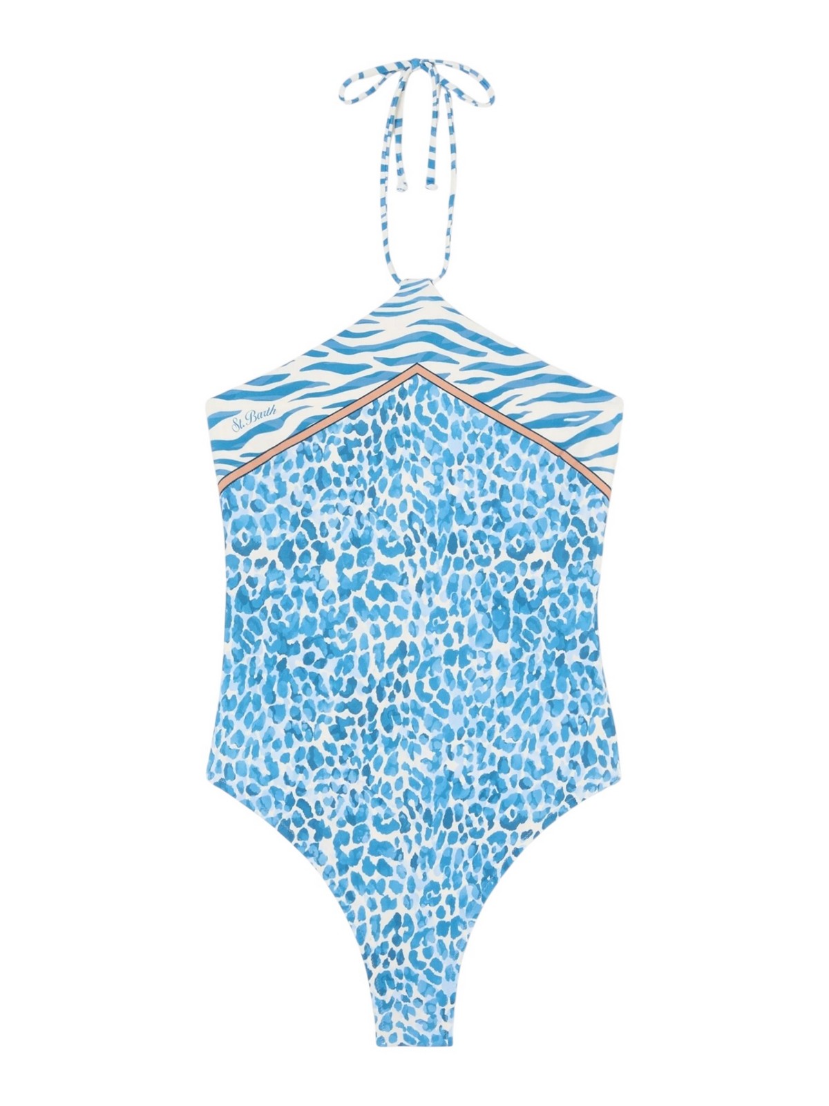 MC2 SAINT BARTH Costume da bagno Donna  MERYEM 09091L BLUE SAFARI 1036