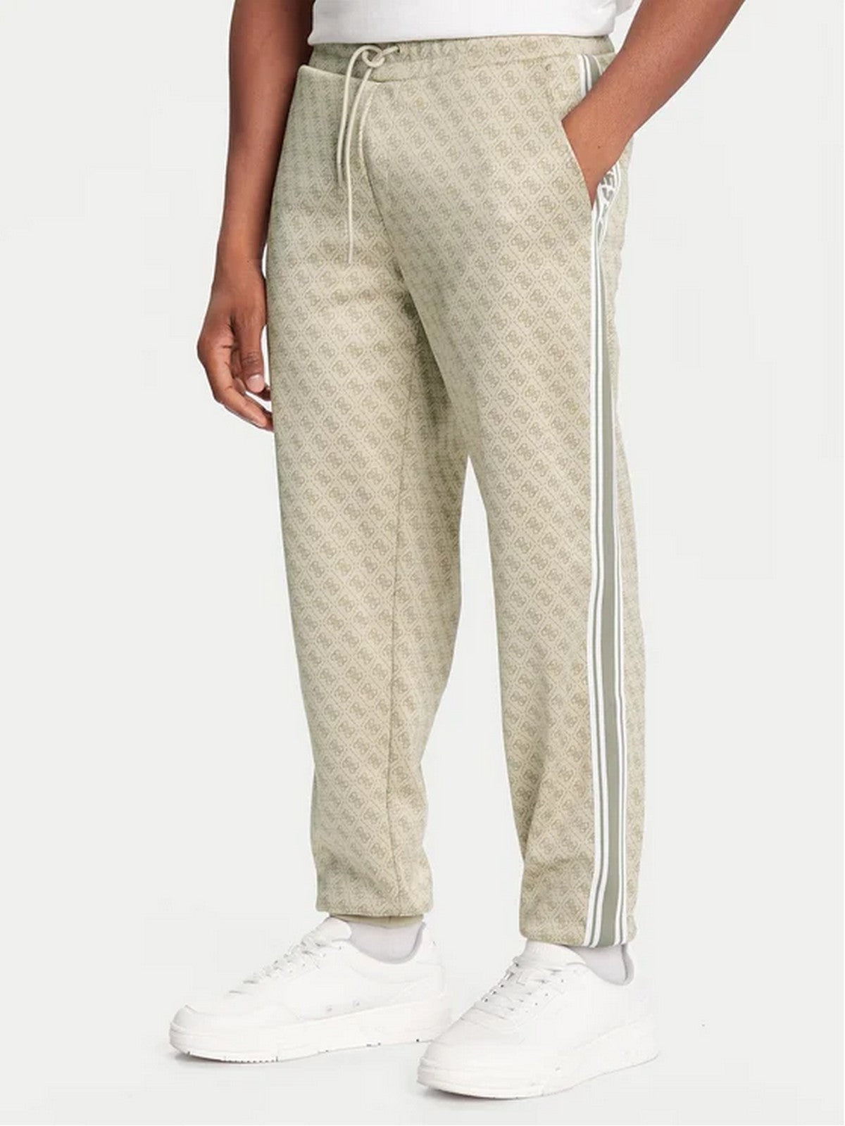 GUESS SPORT Pantalone Uomo PARIMO 4G CUFFED PANT Z5BB19 K2042 FJ9O 4G JACQUARD LIGHT MI