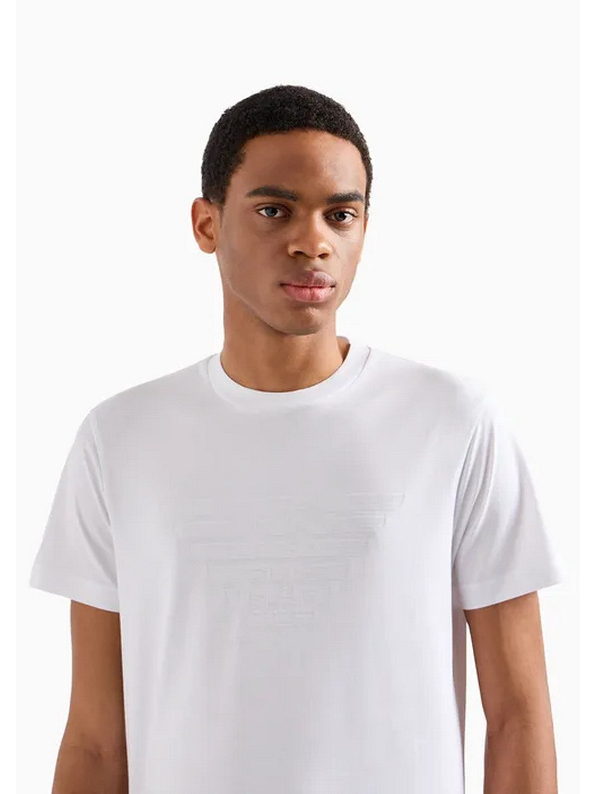 T-shirt Emporio Armani i słup męski 8n1td2 1jgyz 0147 White