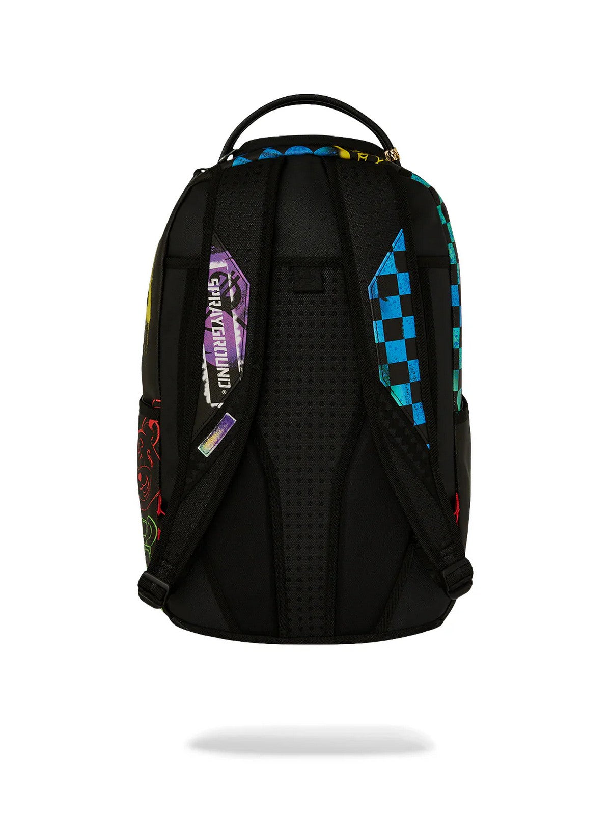 SPRAYGROUND Zaino Uomo SHARK CENTRAL STENCILS- BLACK DLXSV BACKPACK 910B7620NSZ Nero gioboutiqueweb