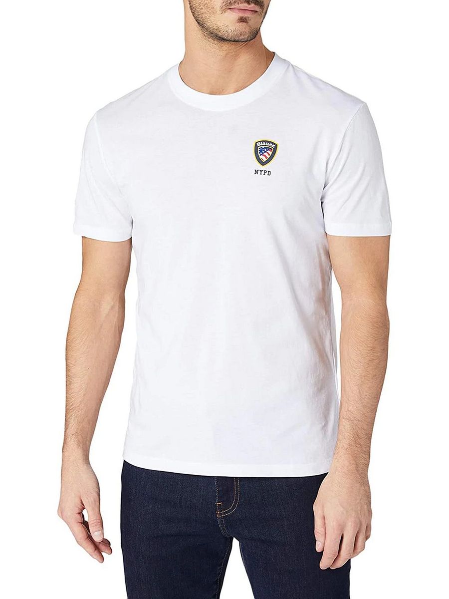 BLAUER T-Shirt e Polo Uomo  22SBLUH02484 004547 Bianco