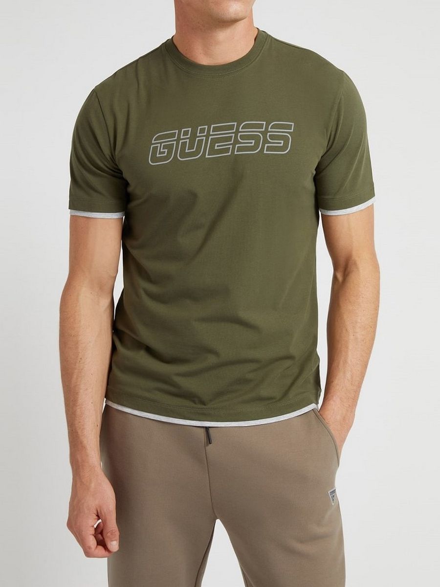 GUESS SPORT T-Shirt e Polo Uomo  Z2RI01 J1311 Verde