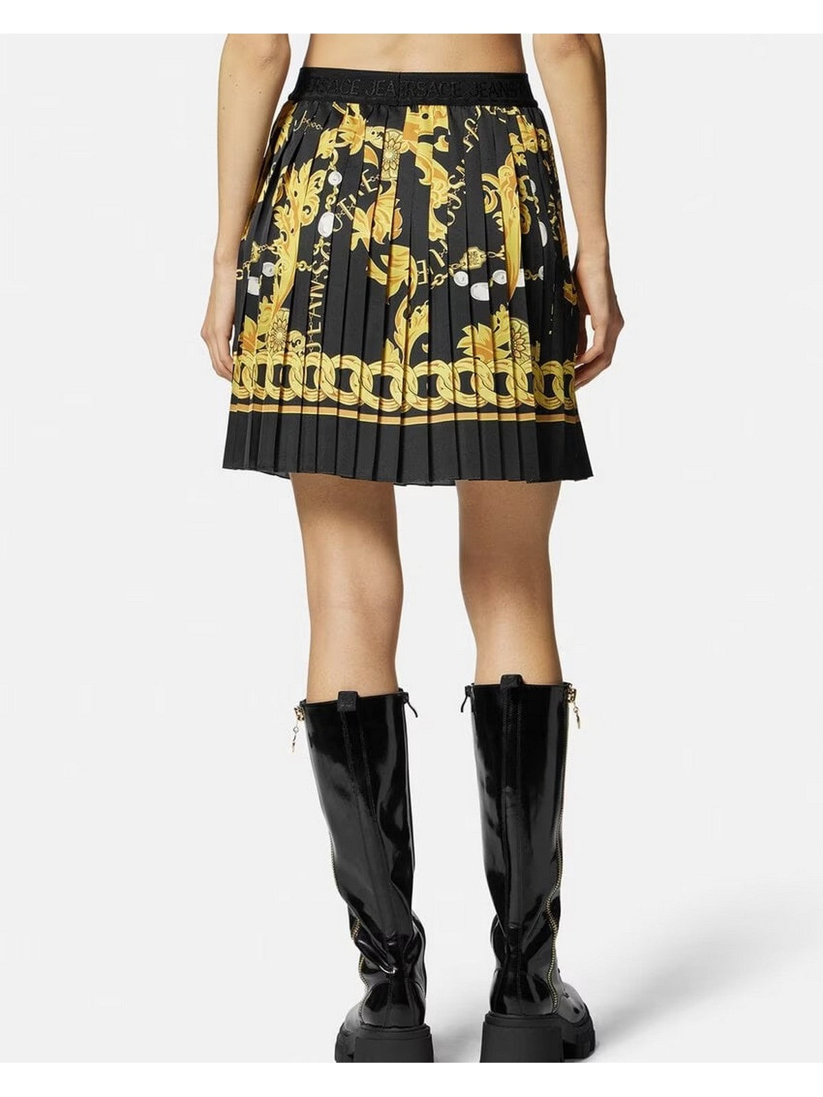 Versace Jeans Couture Frau Rock 75 haee8a0 NS313 G89 Schwarz