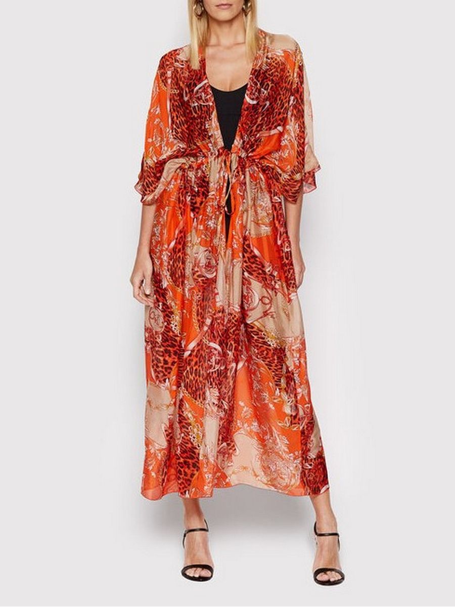 GUESS BEACHWEAR Copricostume Donna Kimono E2GK00 WE550 Arancione