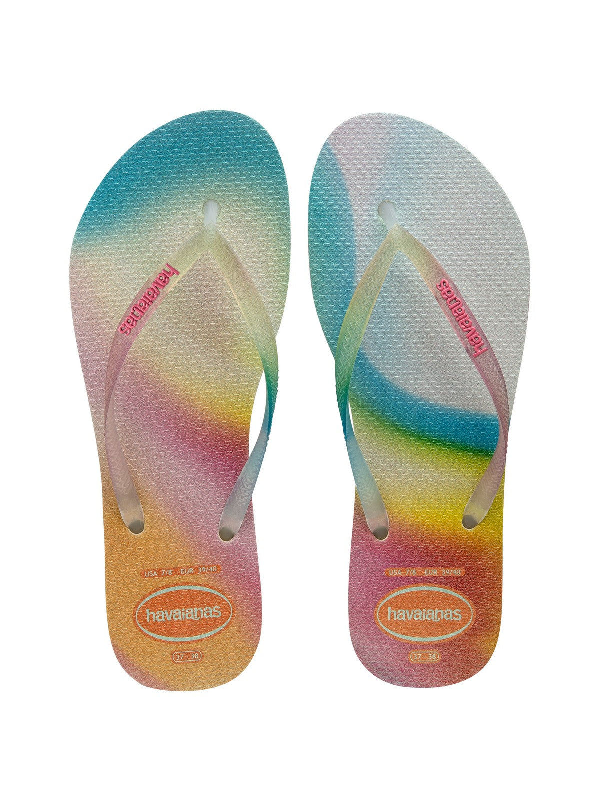 Havaianas ciabatta donna hav. Schlanker metallischer Regenbogen 4148256.0121 Beige