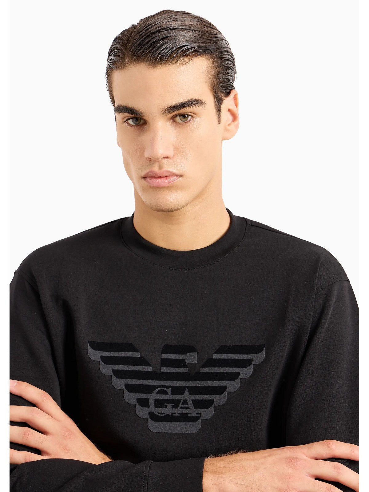 Emporio Armani Sweat-shirt masculin 6R1MG7 1JHSZ 00A9 Black